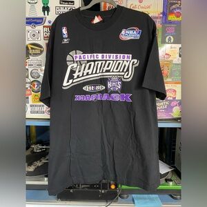Y2K Sacramento Kings 2002 & 2003 Pacific Conference Back 2 Back Champions Tee